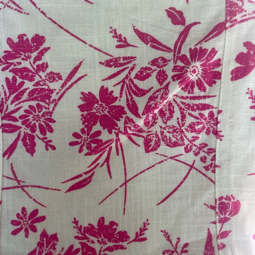 Paisley Lane Linen Top Pink Floral Girls Top Size 10 Easter Cottagecore NWT